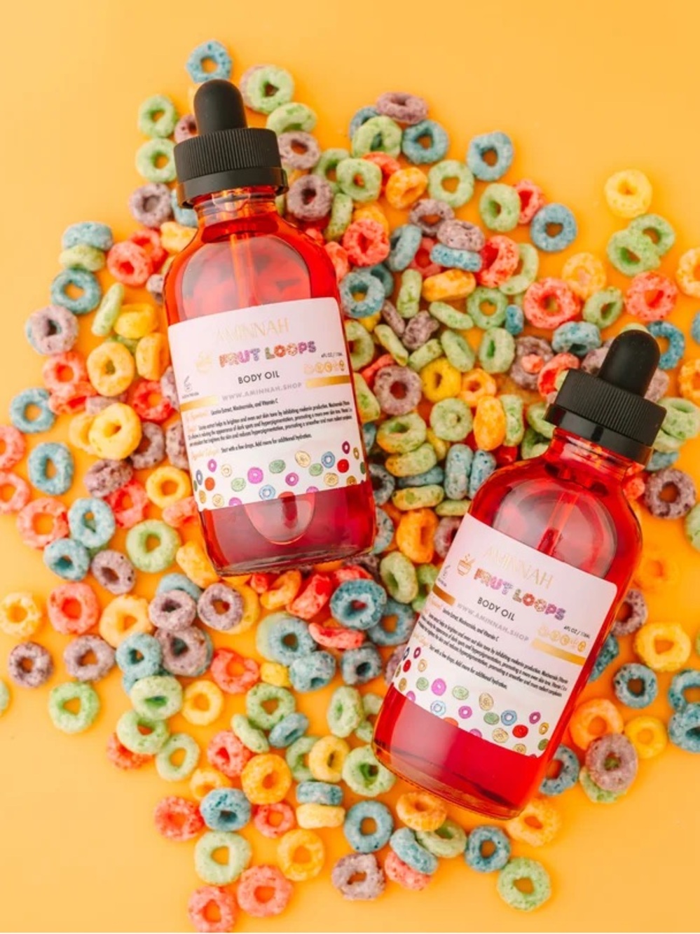 AMINNAH “Frut Loops” Fruit Loops Body Oil - New 4 fl oz